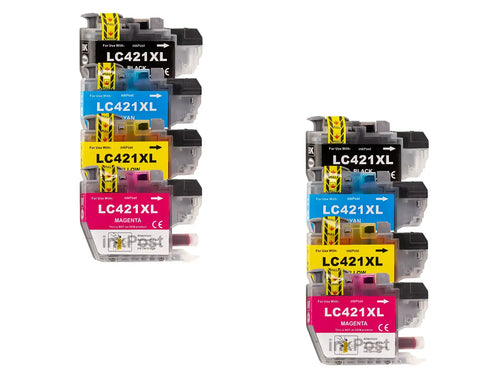 Compatible LC421XL Brother Ink Cartridges – 2 Multipacks