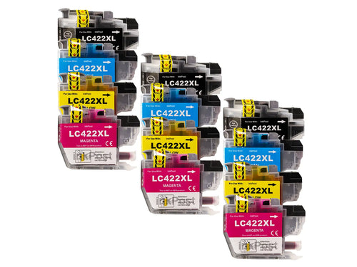 Compatible LC422XL Brother Ink Cartridges – 3 Multipacks