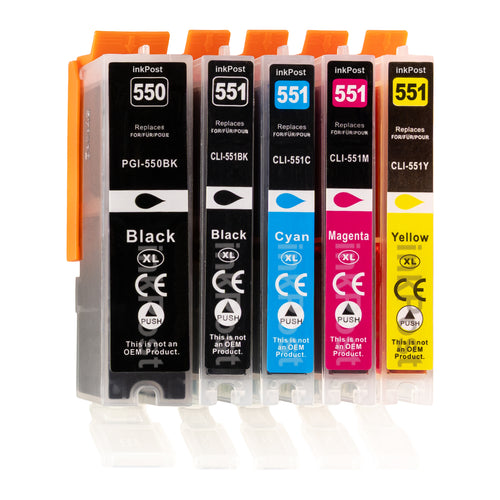 Compatible PGI-550/CLI-551XL Canon Ink Cartridges – 1 Multipack