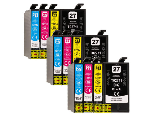 Compatible 27XL Epson Ink Cartridges – 3 Multipacks