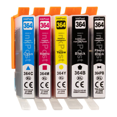 Compatible 364XL HP Ink Cartridges – 1 Multipack + 1 Photo Black