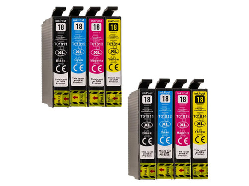 Compatible 18XL Epson Ink Cartridges – 2 Multipacks